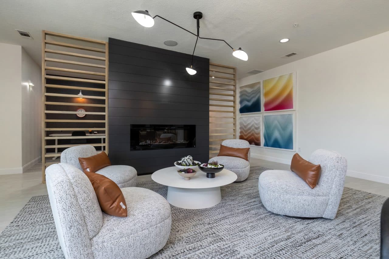 the collective at columbia apartments near the university of missouri resident clubhouse lounge seating study lounge